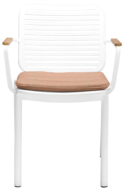 Кресло с подушкой Tagliamento Armona Цвет: белый, терракотовый 