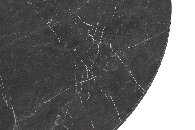 Стол 4SIS Монти, основание черное, подстолье "серый мрамор" 