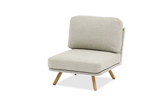 Лаунж зона (диван и столики) Brafritid Avesta серый, тик/алюминий/веревка, садовая мебель