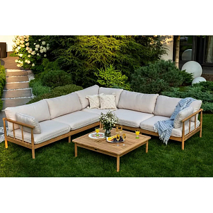 Лаунж зона из тика Joygarden Bungalow для дачи Лаунж зона из тика Joygarden Bungalow, садовая мебель