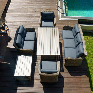 Диван треххместный Lite Venezia Цвет: коричневый, садовая мебель