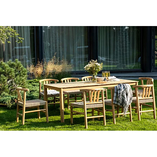 Обеденная группа из тика Joygarden Bungalow для дачи Обеденная группа из тика Joygarden Bungalow, садовая мебель