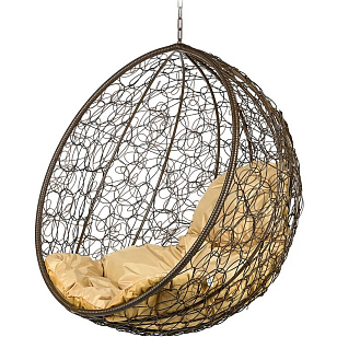 Подвесное кресло Bozollo Palla Marrone (без стойки), садовая мебель