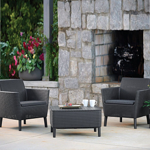 Лаунж зона Keter Salemo balcony set капучино, садовая мебель