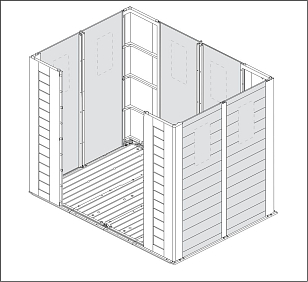 Пластиковый сарай Keter Factor 8x6 для сада и загородного дома Пластиковый сарай Keter Factor 8x6, уличное оборудование