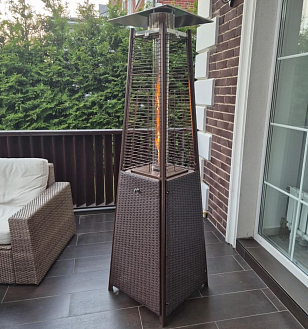 Уличный газовый обогреватель WWT 13I Rotang Brown Mini, уличное оборудование