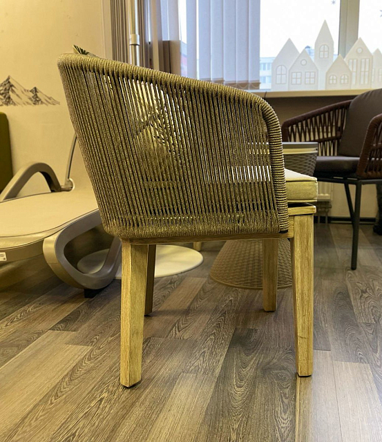 Кресло деревянное плетеное Tagliamento Flores Цвет: натуральный 