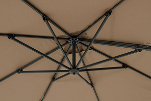 Зонт 4SIS Фабриано 3 х 3 м, двухкупольный, тент бежевый, садовая мебель