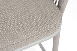 Стул барный 4SIS Марсель, каркас светло-серый, роуп бежевый, ткань Mossle бежевая, садовая мебель