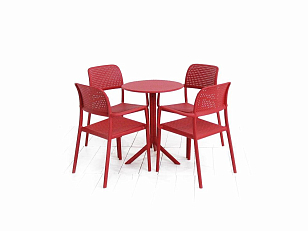 Стол обеденный Nardi Step Цвет: красный, садовая мебель