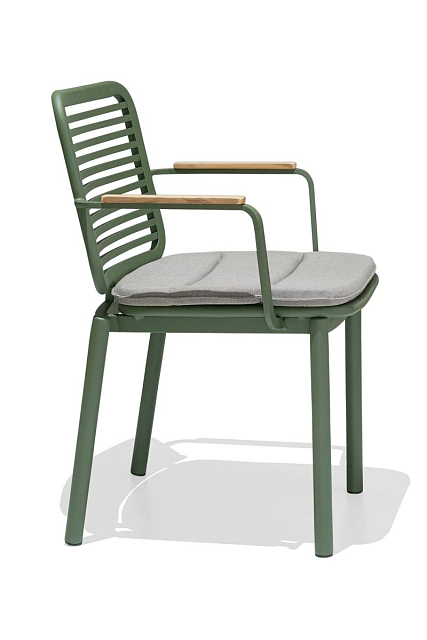 Кресло с подушкой Tagliamento Armona Цвет: зеленый, светло-серый 