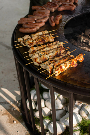 Гриль-очаг Elbrus Home Домбай Ø120 (Термостойкая эмаль) для сада