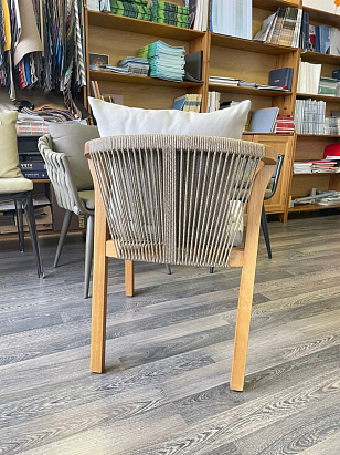 Кресло деревянное с подушками Tagliamento Pablito Цвет: натуральный, садовая мебель