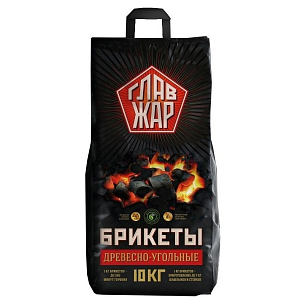 Угольные брикеты Главжар 10 кг для сада