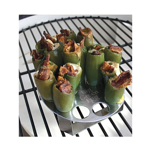 Подставка для 20 фаршированных перцев халапеньо Big Green Egg с ножом для сада