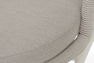 Стул 4SIS Люксембург, каркас RAL1013 муар, роуп бежевый, ткань бежевая, садовая мебель