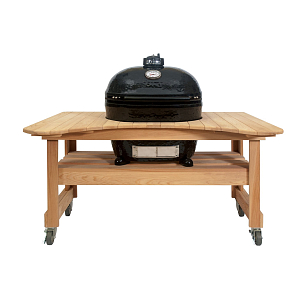 Керамический гриль Primo OVAL 400 XL со столом из лиственницы