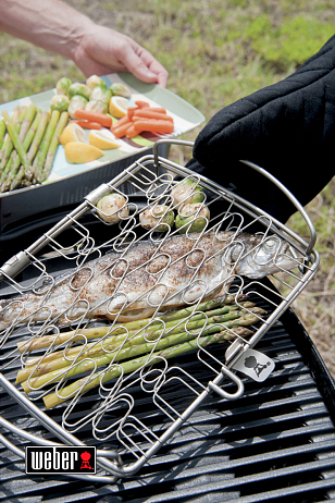 Сетка для жарки рыбы Weber, малая для приготовления пищи Сетка для жарки рыбы Weber, малая для сада