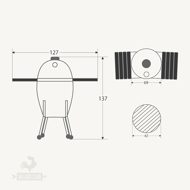Керамический гриль Kamado Big Joe Red
