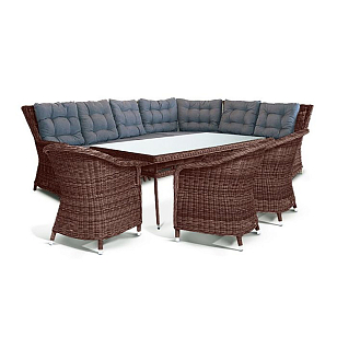 Обеденная группа 4SIS Базелла, цвет коричневый, садовая мебель