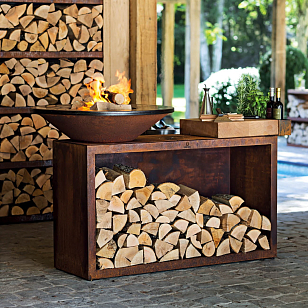 Дровяной гриль-очаг OFYR остров 100-100 для приготовления пищи Дровяной гриль-очаг OFYR остров 100-100 для сада