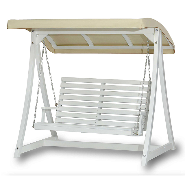 Качели садовые Leda Люкс Цвет: белый 