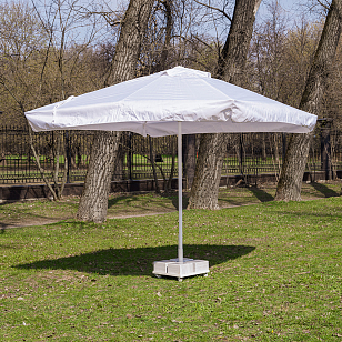 Зонт Lite Mistral 300 квадратный с воланом Цвет: белый, садовая мебель