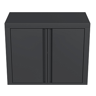 Шкаф настенный c распашными дверями Черный для сада