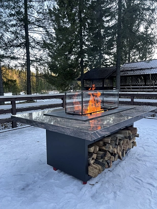 Гриль-очаг Elbrus Home Монблан 280х140 (Термостойкая эмаль) для сада