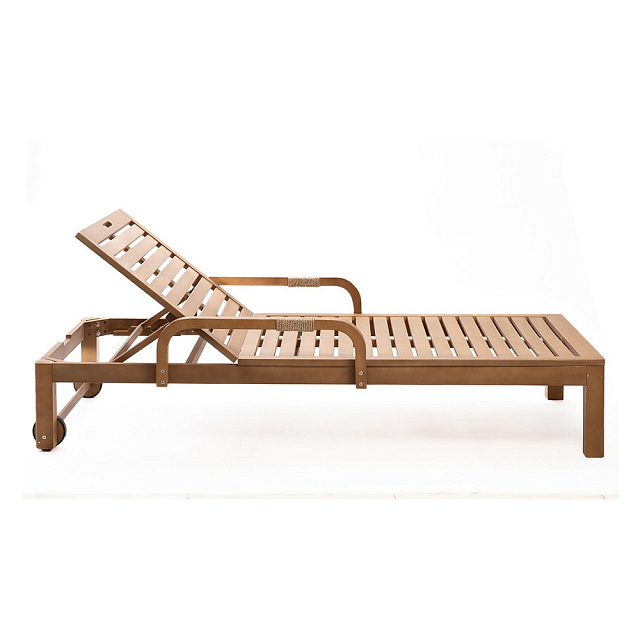 Шезлонг деревянный Joygarden Rimini с матрасом 