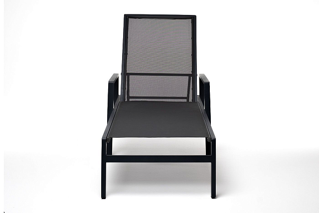 Шезлонг 4SIS Парма, цвет темно-серый (RAL7024) муар, ткань темно-серая 