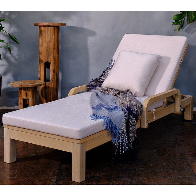 Шезлонг деревянный Joygarden Rimini с матрасом 