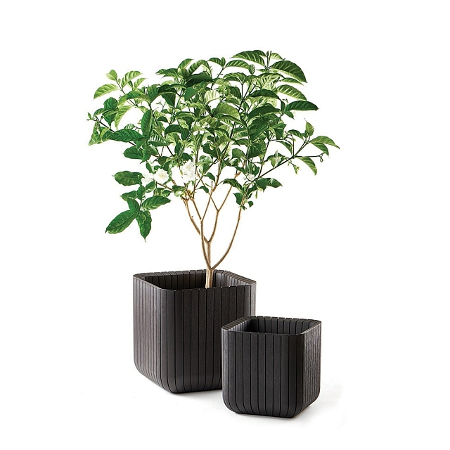 Кашпо Keter Cube Planter M Цвет: антрацит 