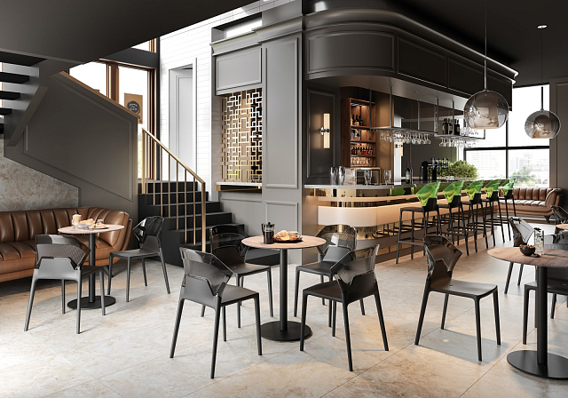 Стул Papatya Ego-S Цвет: антрацит, дымчатый 