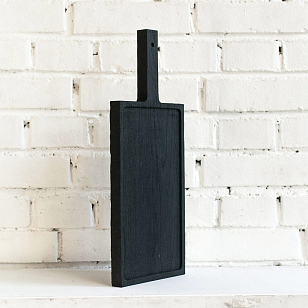 Доска сервировочная Fuga "Снег" прямая с углублением вытянутая Цвет: тёмный, товары для загородного дома