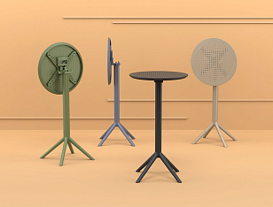 Стол барный Siesta Contract Sky Ø60 Цвет: бежевый, садовая мебель