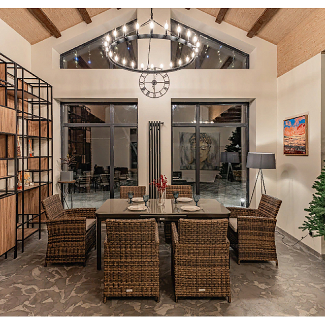 Обеденный комплект Lite Ludwig + Fiona коричневый 