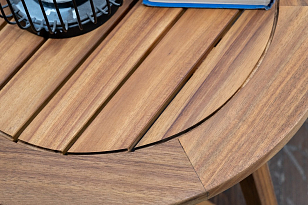 Кофейный комплект из акации Joygarden Director цвет: бежевый для дачи Кофейный комплект из акации Joygarden Director цвет: бежевый, садовая мебель