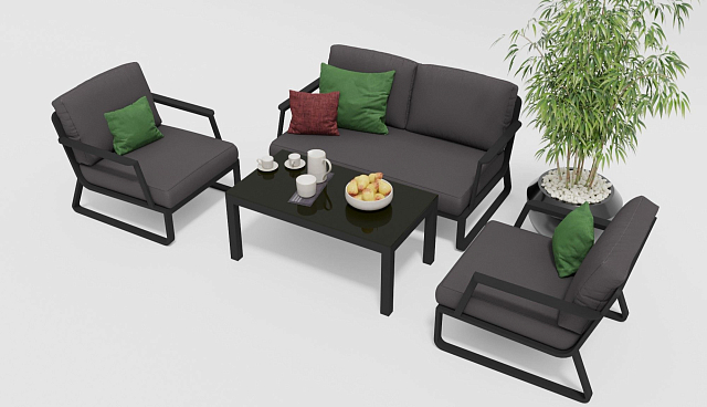 Лаунж зона Gardenini Voglie Карбон / Антрацит 