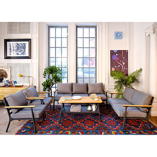 Лаунж зона Joygarden Concorde XL темный графит для дачи Лаунж зона Joygarden Concorde XL темный графит, садовая мебель