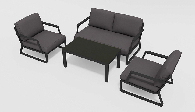 Лаунж зона Gardenini Voglie Карбон / Антрацит 