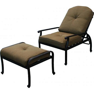 Шезлонг Вишневый Садъ Классик с пуфом, садовая мебель