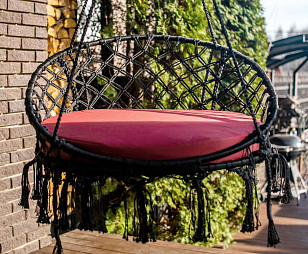 Подвесное кресло Lite Aruba (без каркаса) черное, садовая мебель