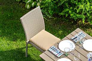 Обеденная группа Joygarden Rome бежевый на 6 персон, садовая мебель