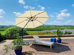 Шезлонг деревянный с матрасом Tagliamento Rimini , садовая мебель