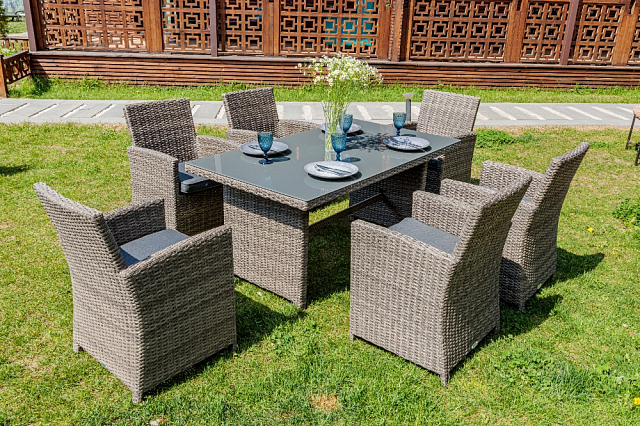 Обеденный комплект Lite Fiona серый 