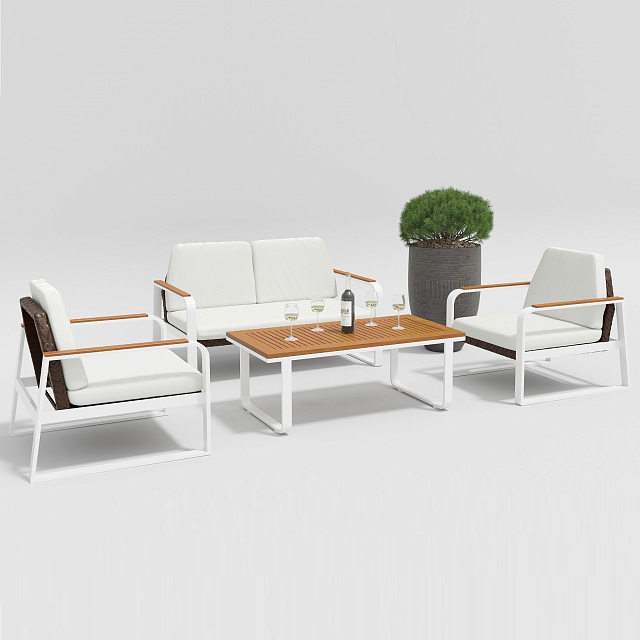 Лаунж зона Gardenini Bella Цвет белый 