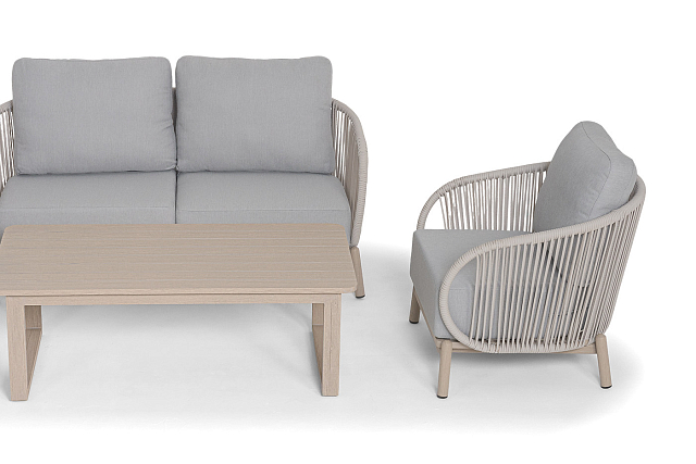 Лаунж зона 4SIS Прато 4-местная, цвет светло-серый 