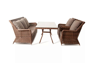 Обеденная группа 4SIS Гляссе, цвет коричневый, садовая мебель