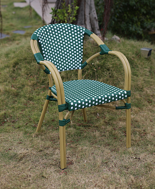 Стул 4SIS Кабри, цвет зелено-белый, садовая мебель